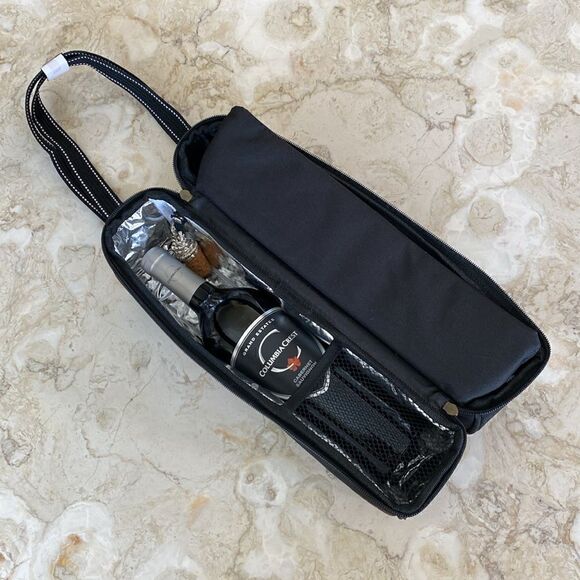 NEW! ALLCAMP Wine Tote Bag with Cooler Compartment Two Sets of Tableware Picnic - Picture 3 of 9